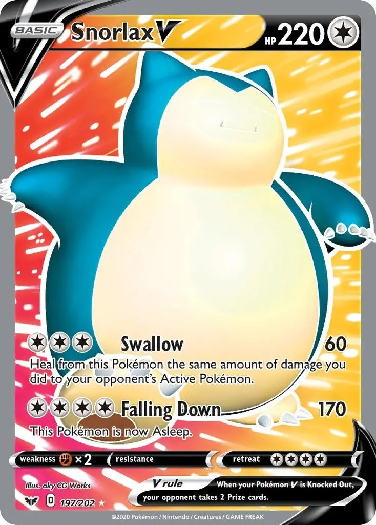 Snorlax V (Full Art) (197/202) (Swsh01) 1