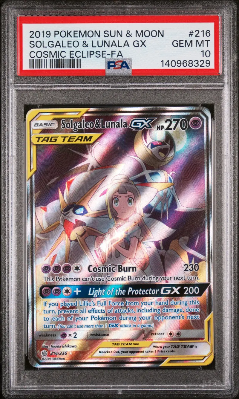 Solgaleo & Lunala Gx Cosmic Eclipse-Fa 2019 Pokemon Sun & Moon Cosmic Eclipse Psa Gem Mt 10 1