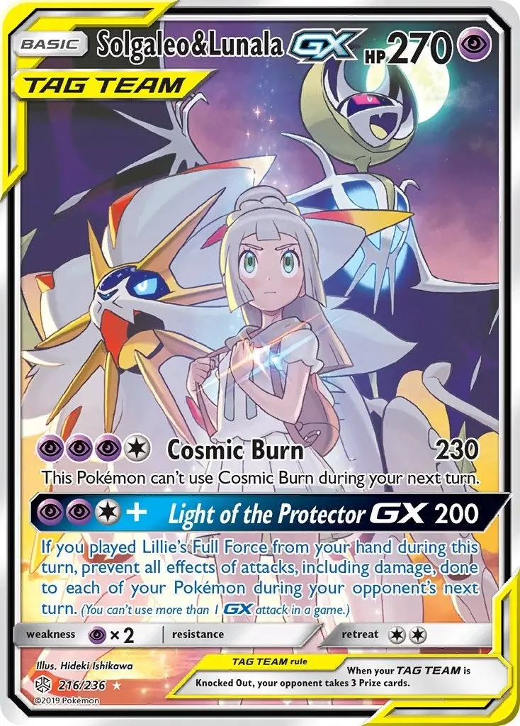 Solgaleo & Lunala Gx (Full Art) (216/236) (Sm12) 1