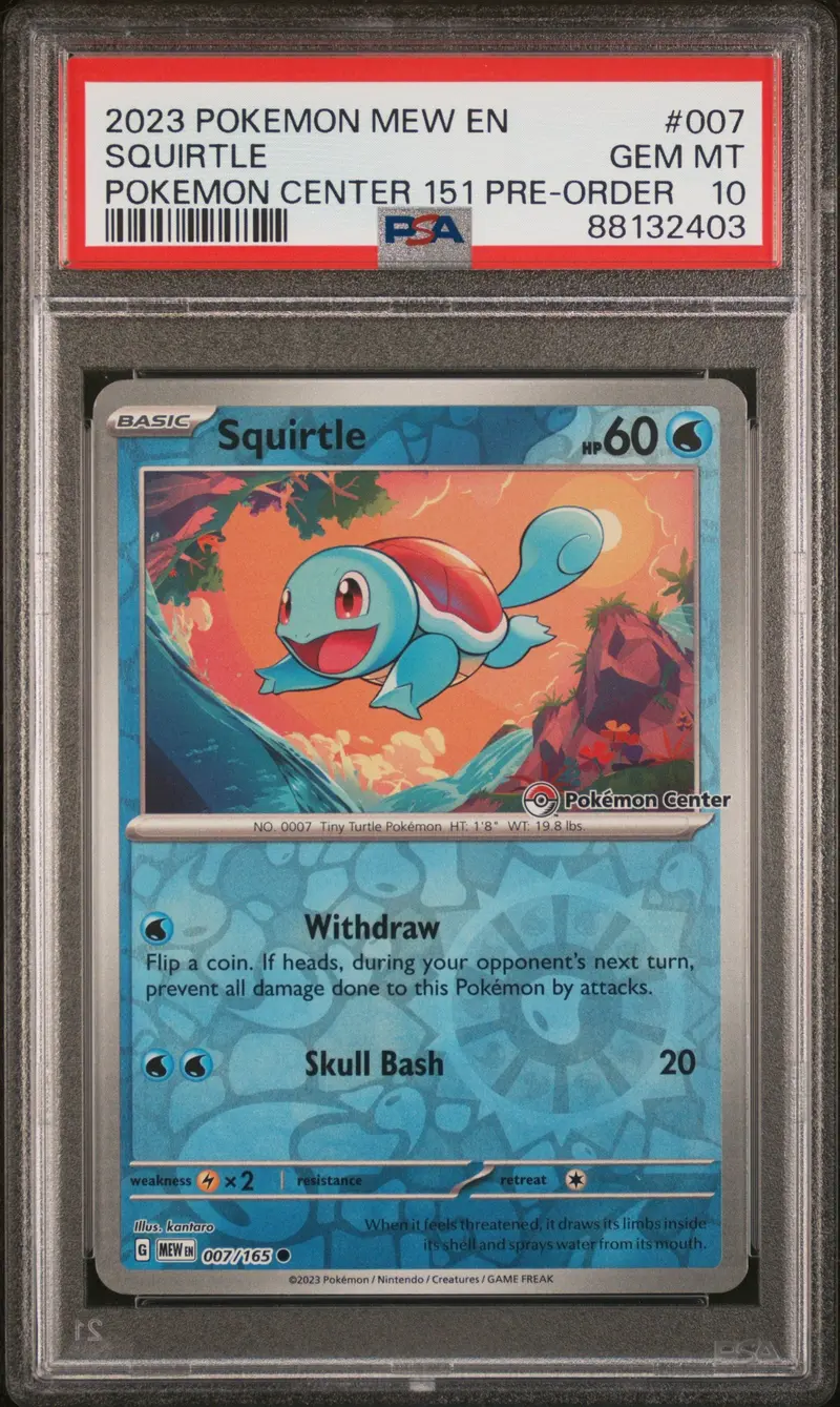 Squirtle Pokemon Center 151 Pre-Order 2023 Pokemon Mew En-151 Psa Gem Mt 10 1
