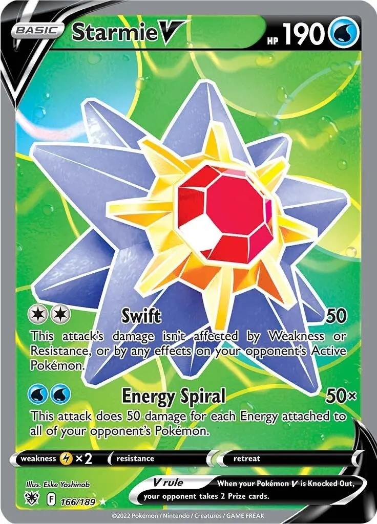 Starmie V (Full Art) (166/189) (Swsh10) 1