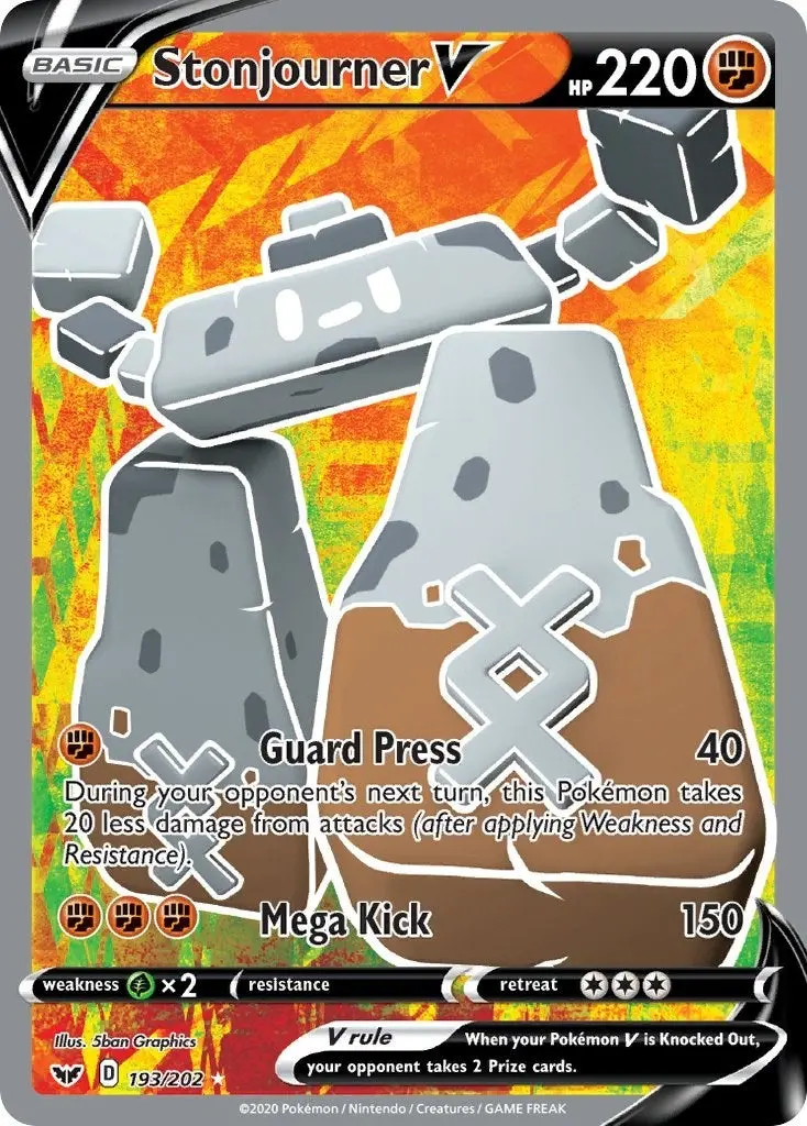 Stonjourner V (Full Art) (193/202) (Swsh01) 1