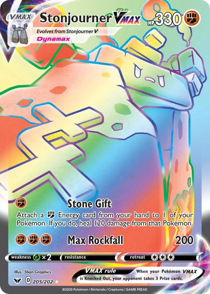 Stonjourner Vmax (Secret) (205/202) (Swsh01) 1