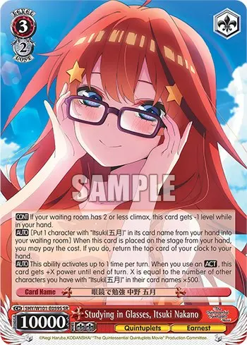 Studying In Glasses, Itsuki Nakano (5Hy/W101-E059s Sr) [The Quintessential Quintuplets Movie] 1