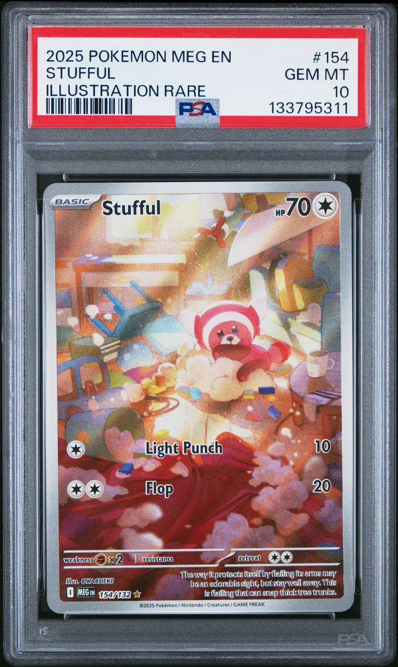 Stufful Illustration Rare 2025 Pokemon Meg En-Mega Evolution Psa Gem Mt 10 1