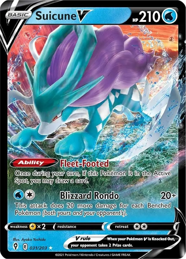 Suicune V (031/203) (Swsh07) 1