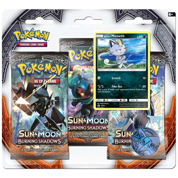 Sun & Moon: Burning Shadows - 3-Pack Blister (Alolan Meowth) 1