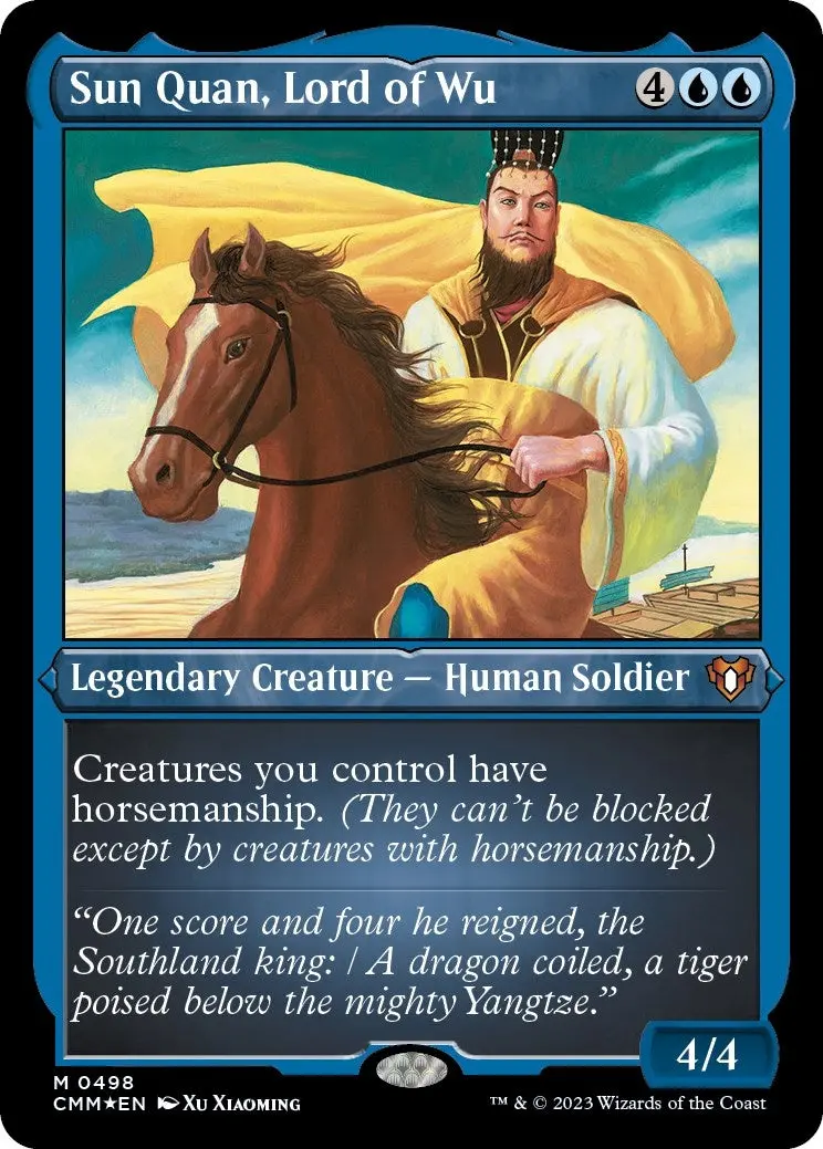 Sun Quan, Lord Of Wu (Foil Etched) (498) (Cmm) 1