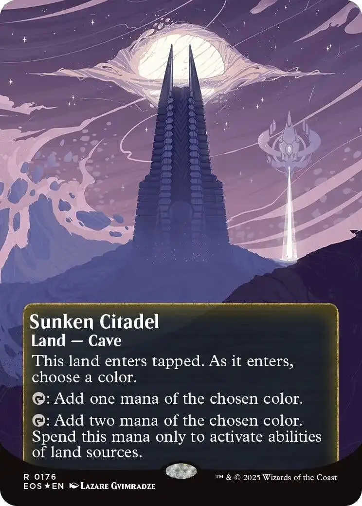 Sunken Citadel (0176) (Borderless) (Galaxy Foil) (176) (Eos) 1