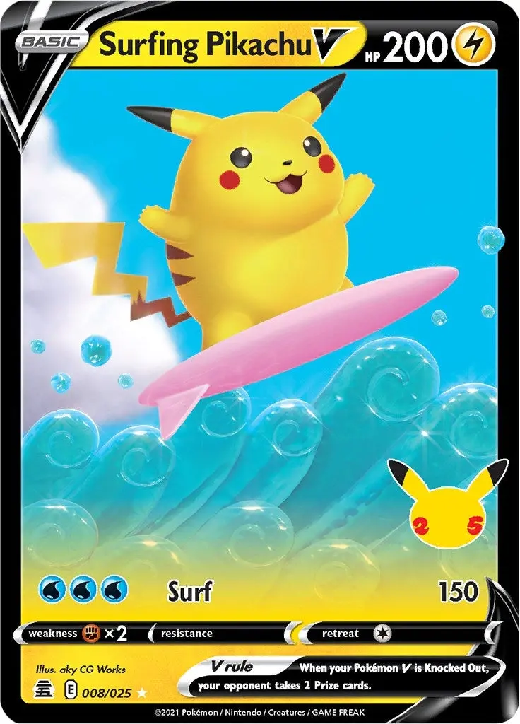 Surfing Pikachu V (008/025) (Clb) 1