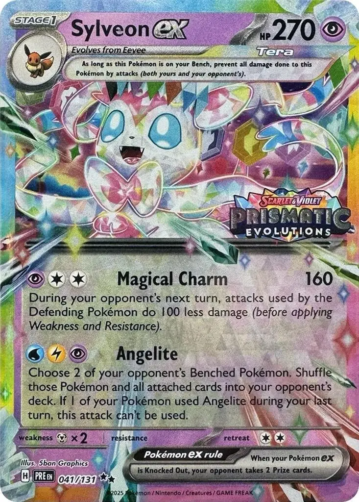 Sylveon Ex - 041/131 (Prismatic Evolutions Stamp) (041/131) (Mcap) 1