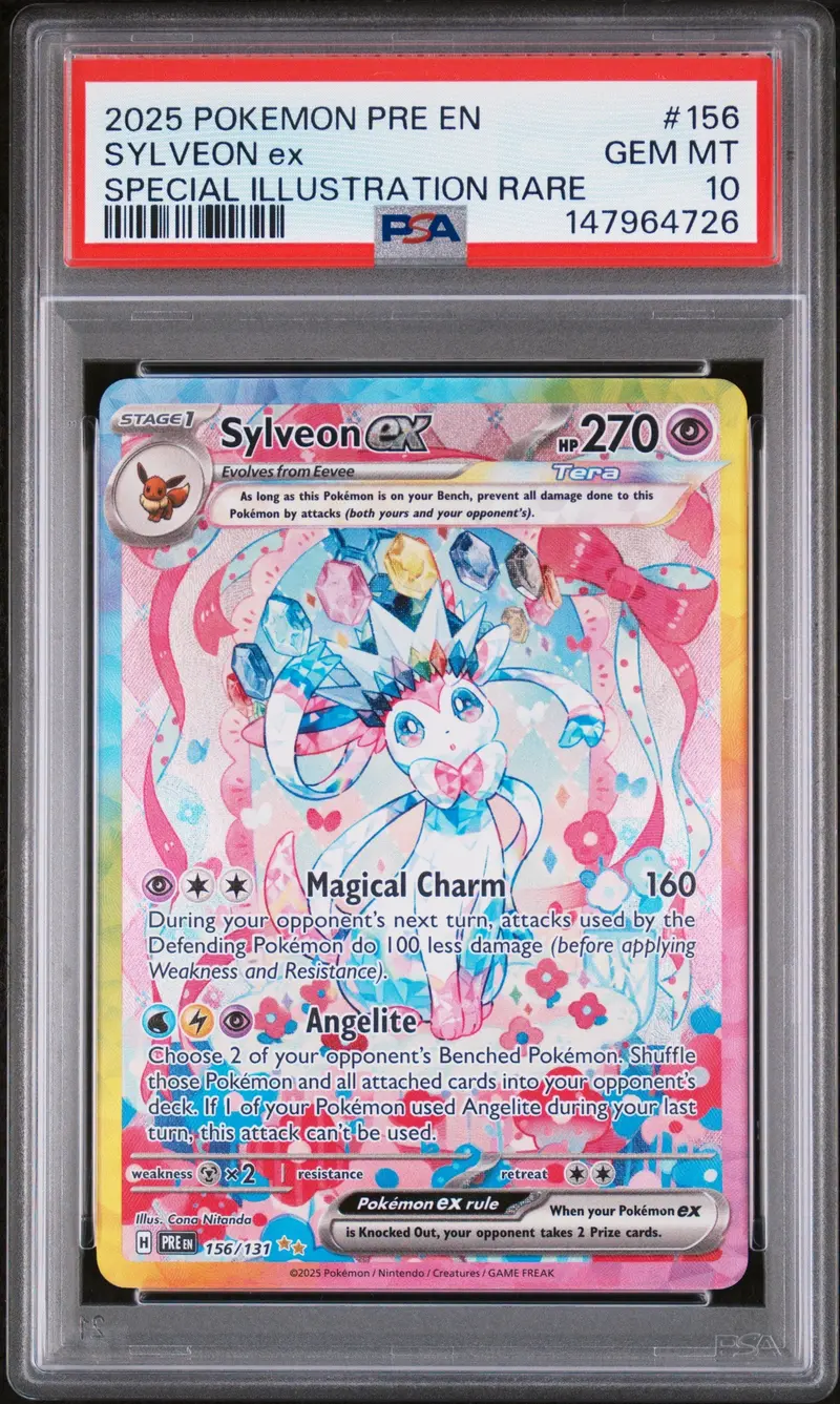 Sylveon Ex Special Illustration Rare 2025 Pokemon Pre En-Prismatic Evolutions Psa Gem Mt 10 1