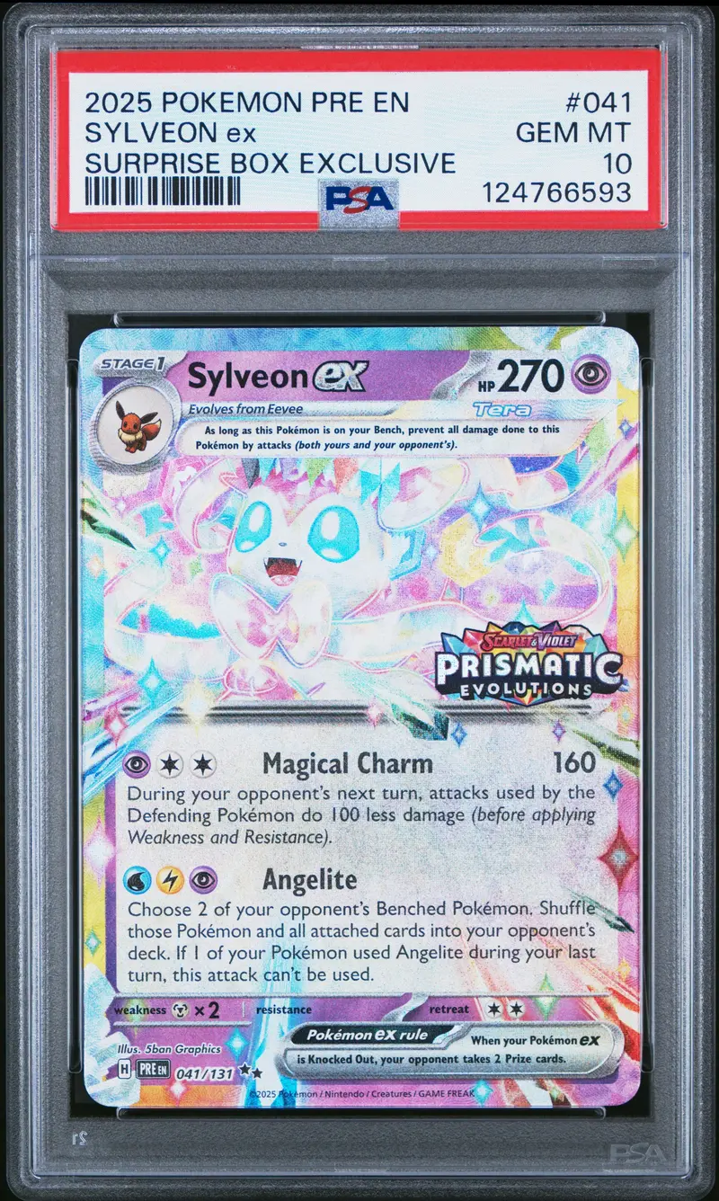 Sylveon Ex Surprise Box Exclusive 2025 Pokemon Pre En-Prismatic Evolutions Psa Gem Mt 10 1