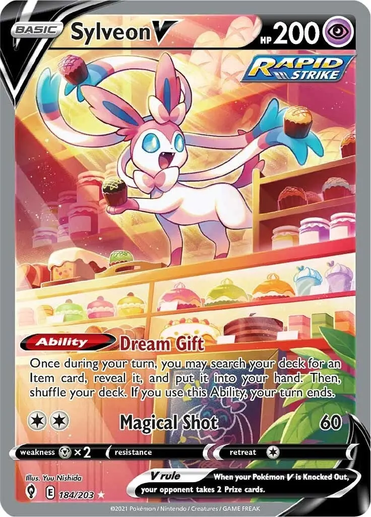 Sylveon V (Alternate Full Art) (184/203) (Swsh07) 1