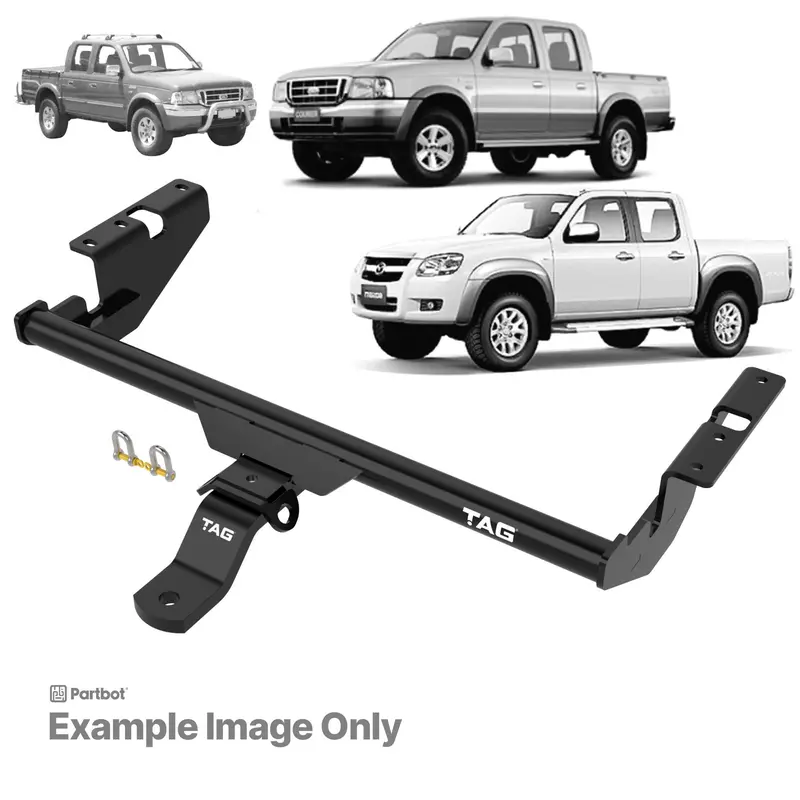 Tag Towbar Standard Duty For Ford Courier (06/1985 - 12/2011), Ranger (06/1985 - 12/2011), Mazda B2600 (06/1985 - 12/2011), B2500 (06/1985 - 12/2011), B2200 (06/1985 - 12/2011), B4000 (06/1985 - 12/2011), Bt-50 (06/1985 - 12/2011), B2000 (06/1985 -... 1
