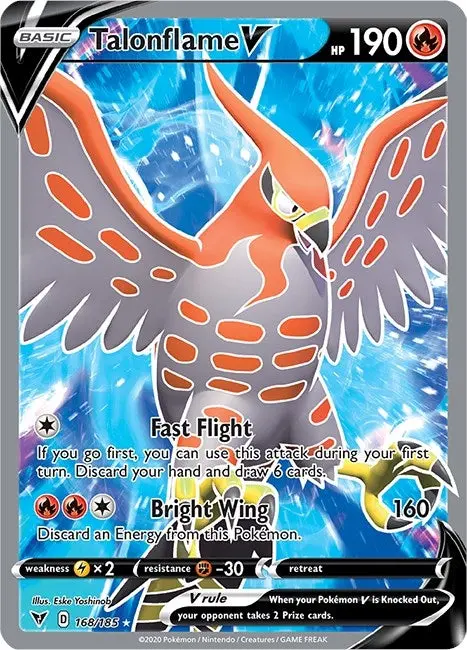 Talonflame V (Full Art) (168/185) (Swsh04) 1