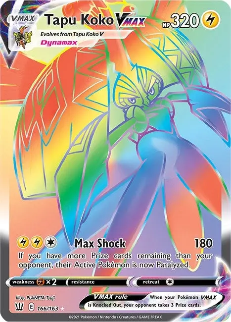 Tapu Koko Vmax (Secret) (166/163) (Swsh05) 1