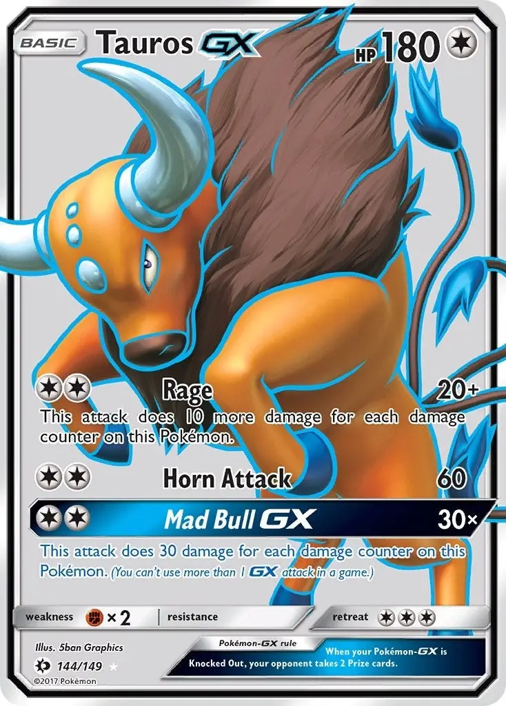 Tauros Gx (Full Art) (144/149) (Sm01) 1