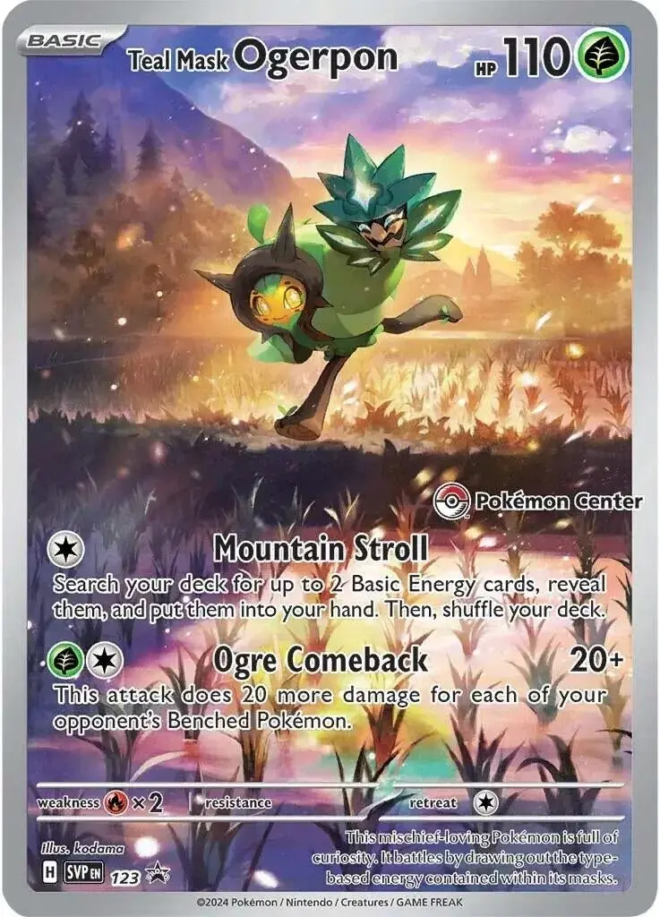 Teal Mask Ogerpon - 123 (Pokemon Center Exclusive) (123) (Svp) 1