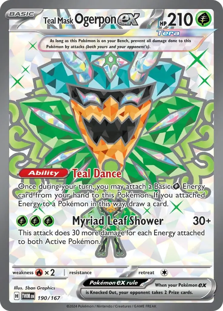 Teal Mask Ogerpon Ex (190/167) (Twm) 1