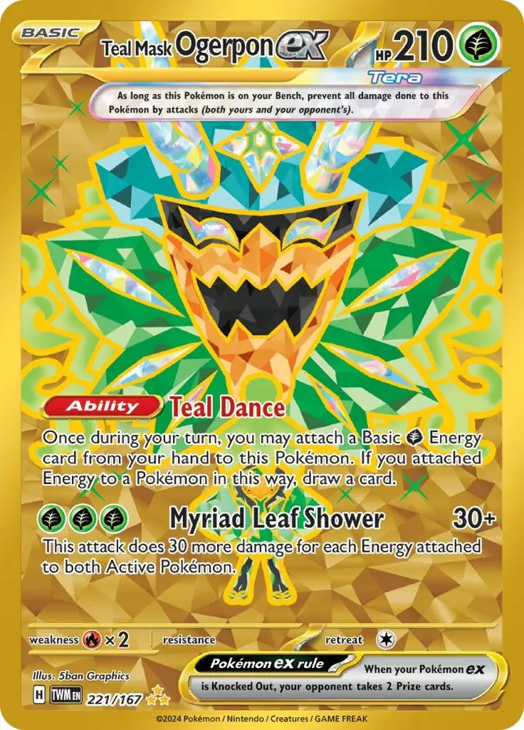 Teal Mask Ogerpon Ex (221/167) (Twm) 1