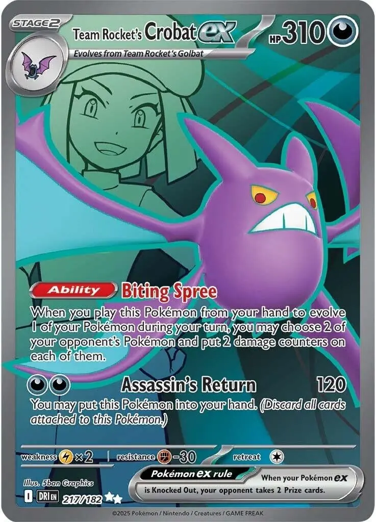 Team Rocket's Crobat Ex (217/182) (Dri) 1