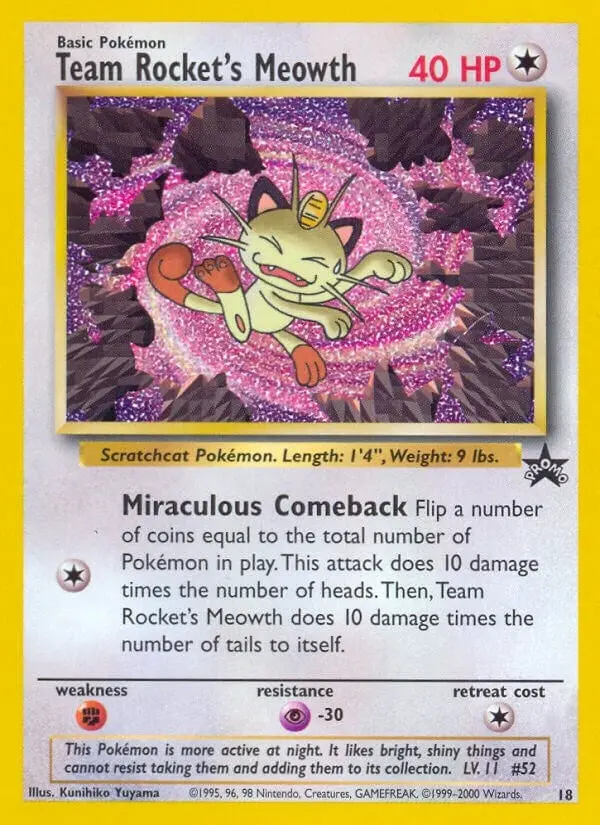 Team Rocket's Meowth (18/53) (Pr) 1