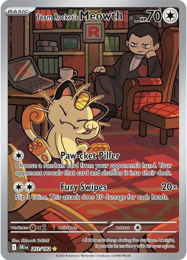 Team Rocket's Meowth (203/182) (Dri) 1