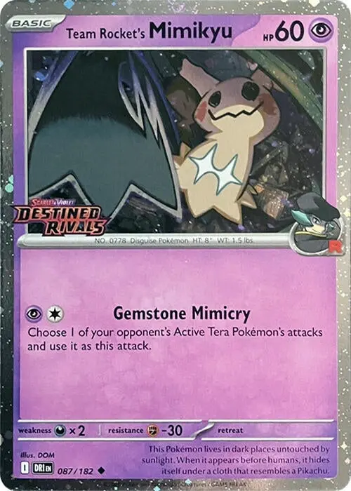 Team Rocket's Mimikyu (Prerelease) (087/182) (Mcap) 1