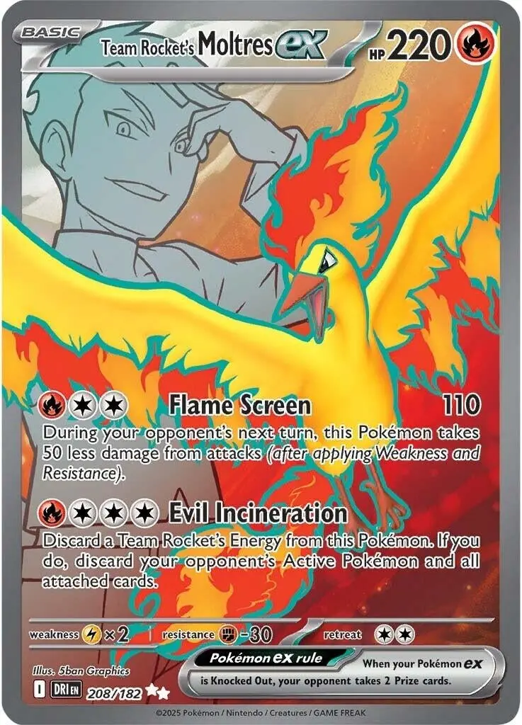 Team Rocket's Moltres Ex (208/182) (Dri) 1