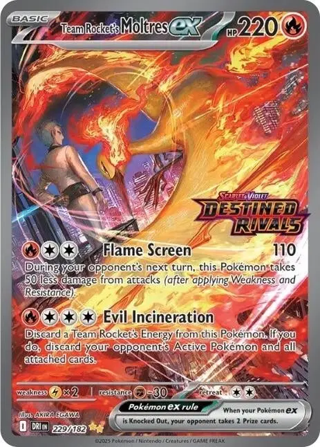 Team Rocket's Moltres Ex - 229/182 (Destined Rivals Stamp) (229/182) (Mcap) 1
