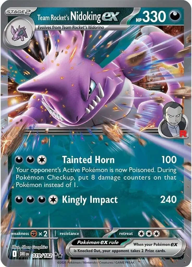 Team Rocket's Nidoking Ex (119/182) (Dri) 1