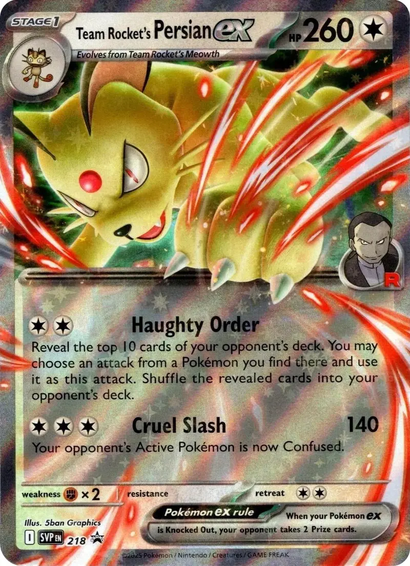 Team Rocket's Persian Ex - 218 (218) (Svp) 1
