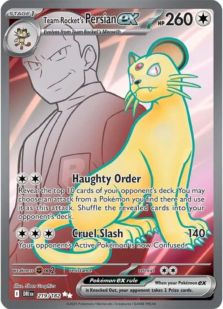 Team Rocket's Persian Ex (219/182) (Dri) 1