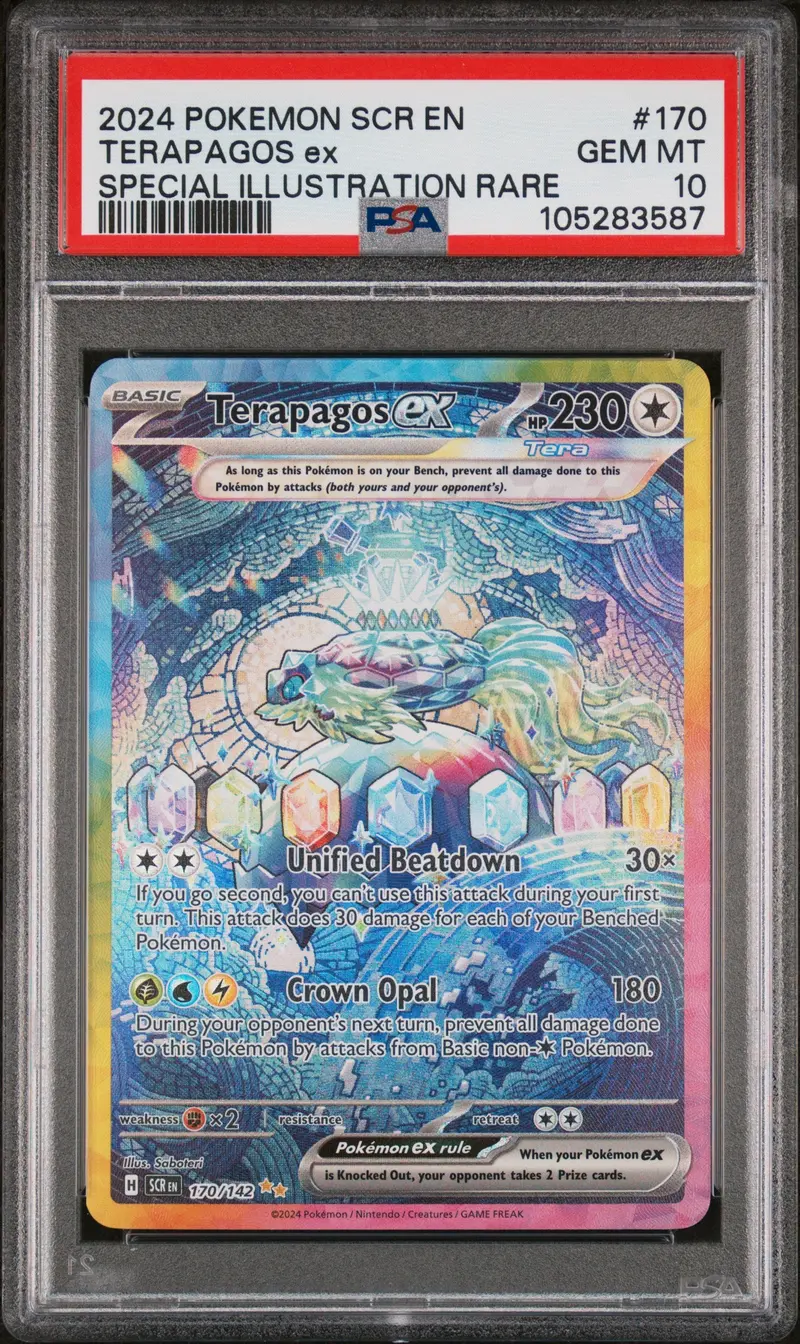Terapagos Ex Special Illustration Rare 2024 Pokemon Scr En-Stellar Crown Psa Gem Mt 10 1