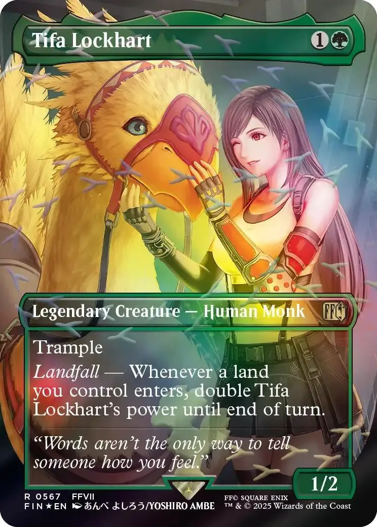 Tifa Lockhart (Borderless) (Chocobo Track Foil) (567) (Fin) 1