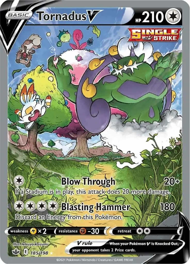 Tornadus V (Alternate Full Art) (185/198) (Swsh06) 1