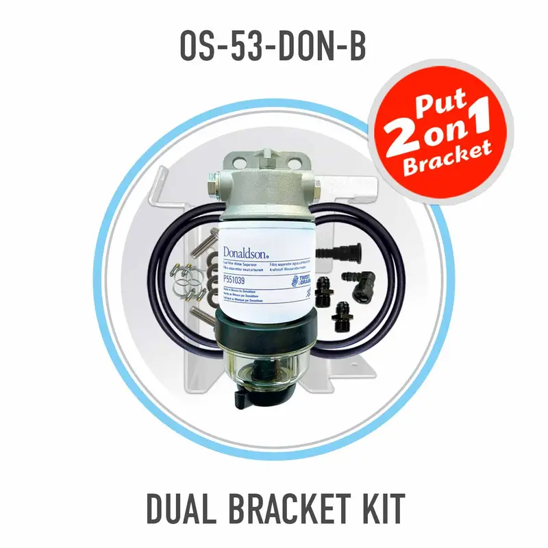 Toyota Landcruiser 70 Series 2007-22 Donaldson Pre-Filter Dual Bracket Kit Os-30-Don-B 1