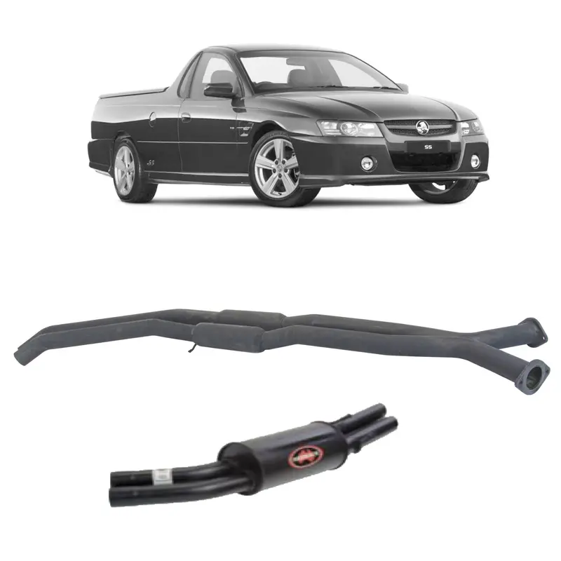 Twin 2.5" Catback Exhaust For Holden Commodore Vu-Vz Ute With Centre Hotdogs And Rear Muffler (2000 - 2007 ) 1