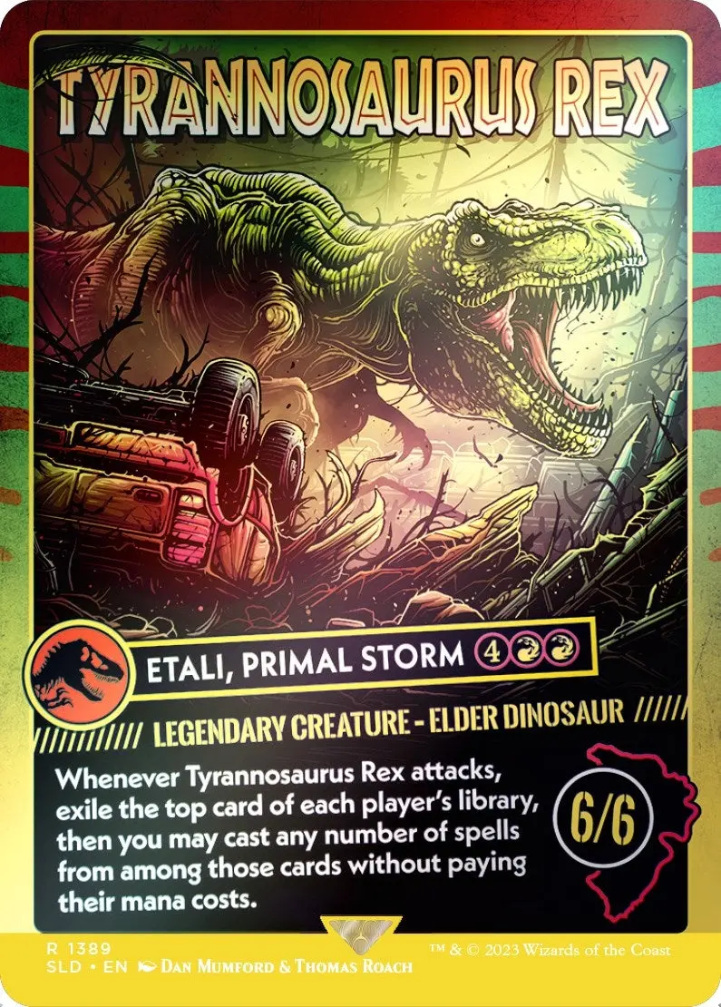 Tyrannosaurus Rex - Etali, Primal Storm (Rainbow Foil) (1389) (Sld) 1