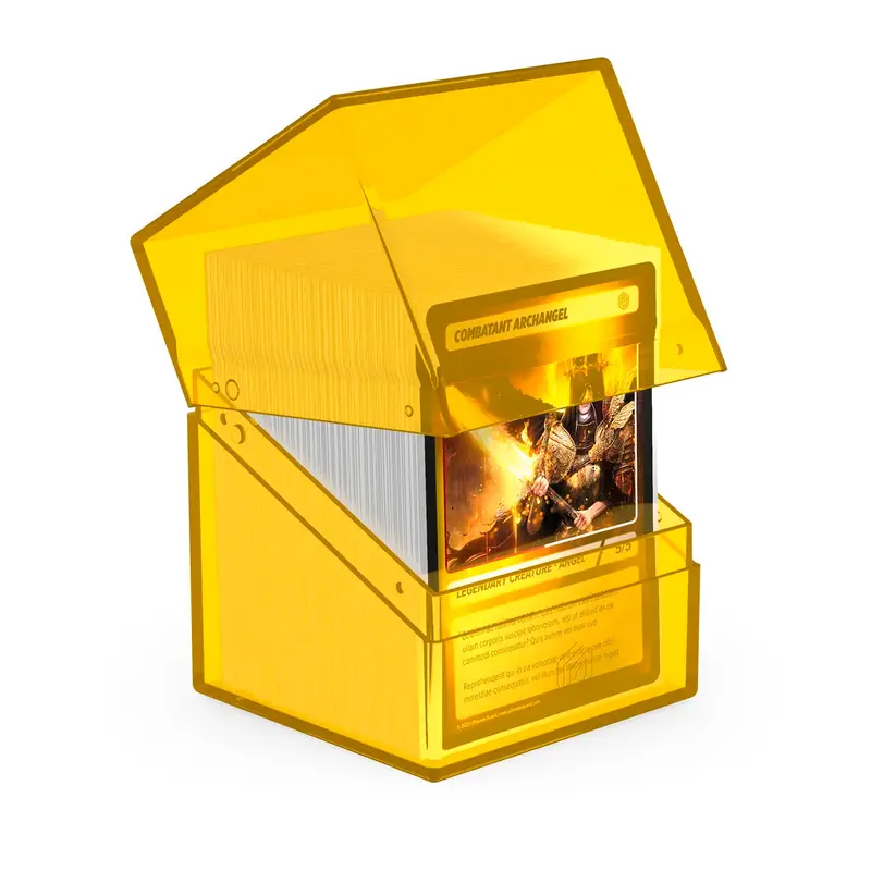 Ultimate Guard - Boulder Deck Case 100+ (Clear Amber) 2