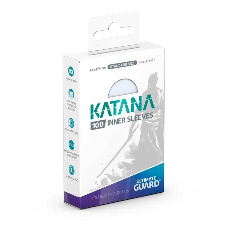 Ultimate Guard - Katana Sleeves - Inner Sleeves Transparent 100 Ct 1