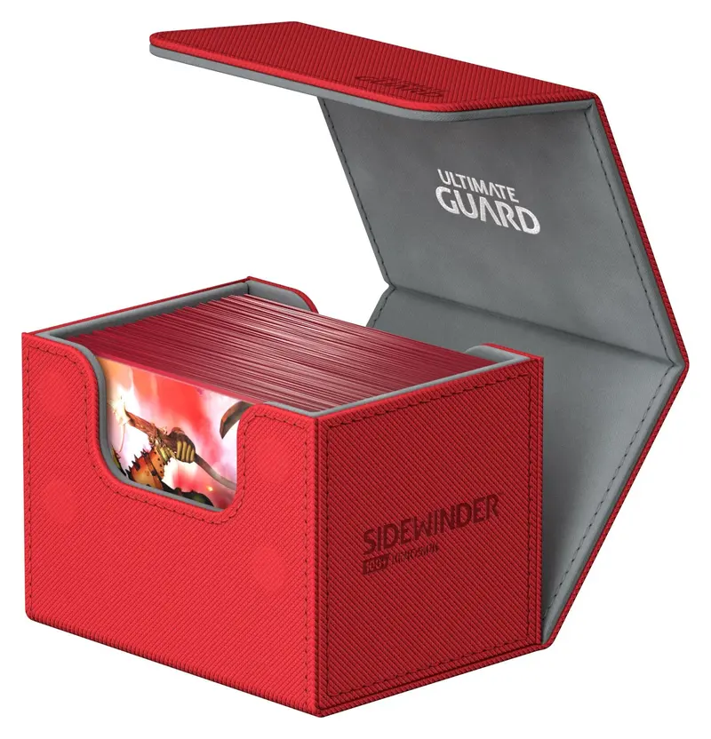 Ultimate Guard - Sidewinder Xenoskin Deck Case 100+ Ct - Red/Grey 1