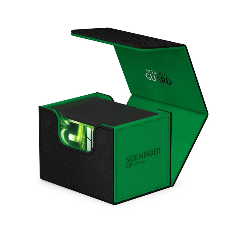 Ultimate Guard - Sidewinder Xenoskin Deck Case 100+ Ct Synergy - Black/Green 1