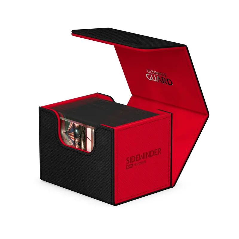 Ultimate Guard - Sidewinder Xenoskin Deck Case 100+ Ct Synergy - Black/Red 1