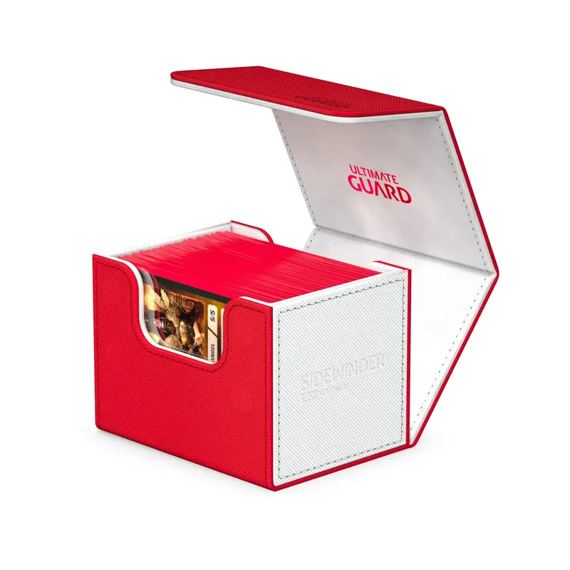 Ultimate Guard - Sidewinder Xenoskin Deck Case 100+ Ct Synergy - Red/White 1