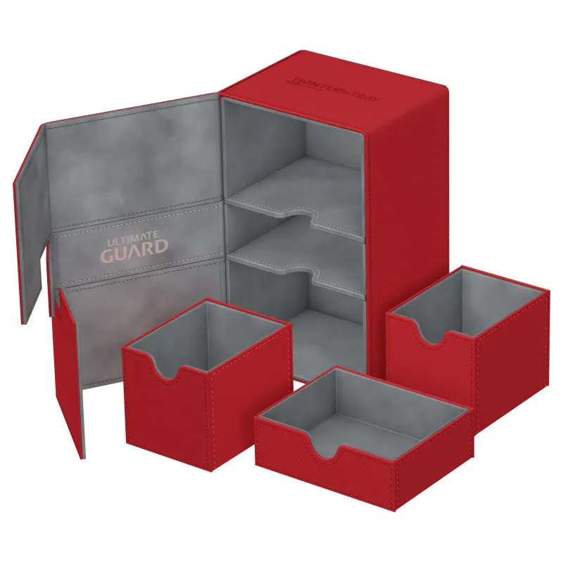 Ultimate Guard - Twin Flip'n'tray 160+ Xenoskin Deck Case - Red 1