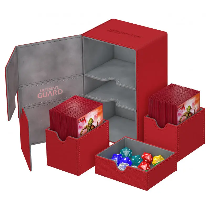 Ultimate Guard - Twin Flip'n'tray 160+ Xenoskin Deck Case - Red 2