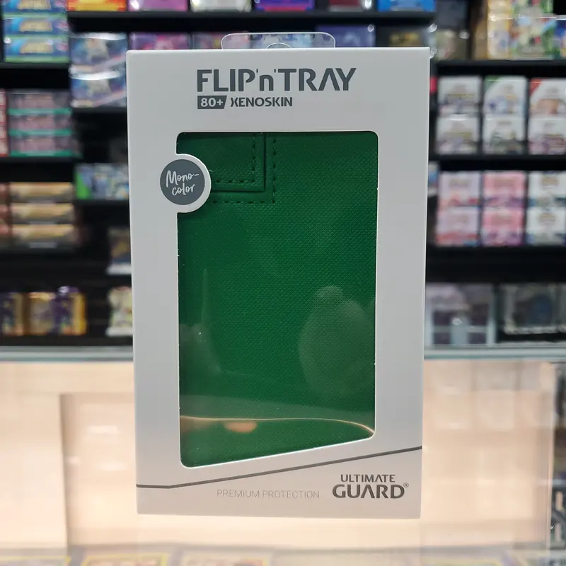 Ultimate Guard - Twin Flip'n'tray 80+ Xenoskin Deck Case - Monocolor Green 1