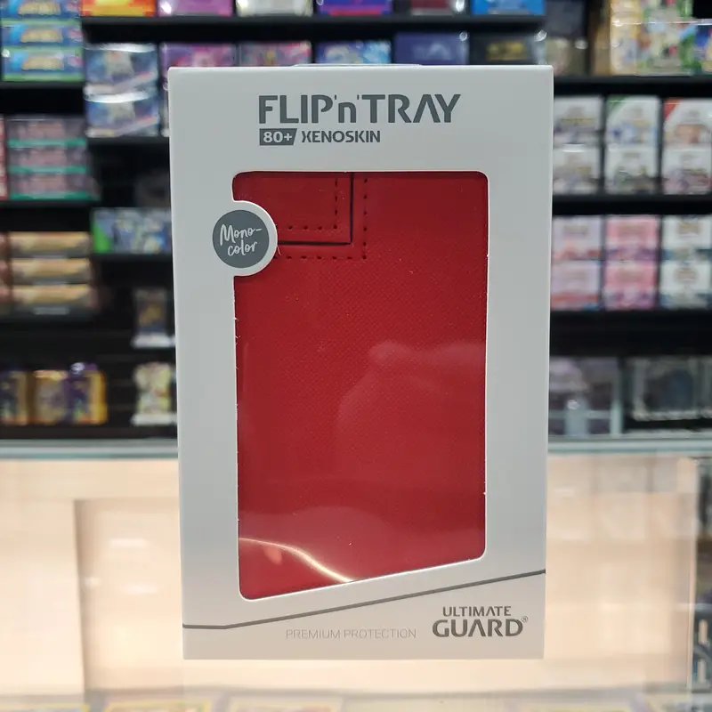 Ultimate Guard - Twin Flip'n'tray 80+ Xenoskin Deck Case - Monocolor Red 1